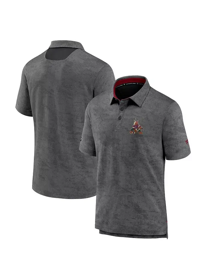 Мужская поло Arizona Coyotes Authentic Pro Rink черного цвета Fanatics
