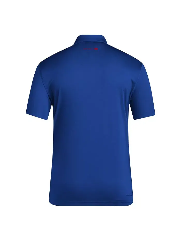 Мужская поло Royal Kansas Jayhawks 2024 Coaches AEROREADY adidas — изображение 2 из 3