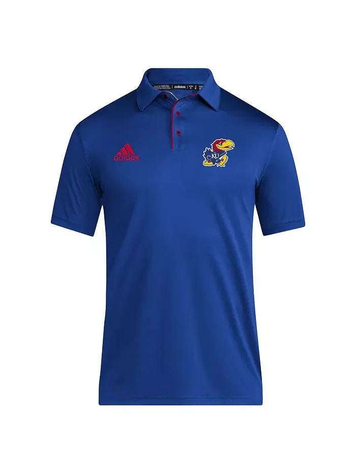 Мужская поло Royal Kansas Jayhawks 2024 Coaches AEROREADY adidas — изображение 3 из 3