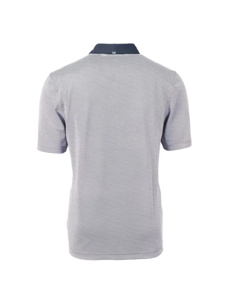Поло Cutter & Buck Virtue Eco Pique Micro Stripe Big & Tall — изображение 3 из 3, темно-синий белый