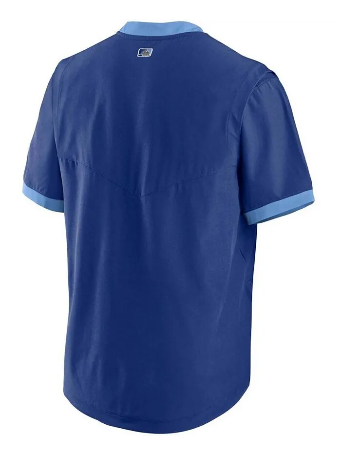 Мужская королевская и голубая куртка-пуловер Kansas City Royals Authentic Collection с короткими — изображение 3 из 3