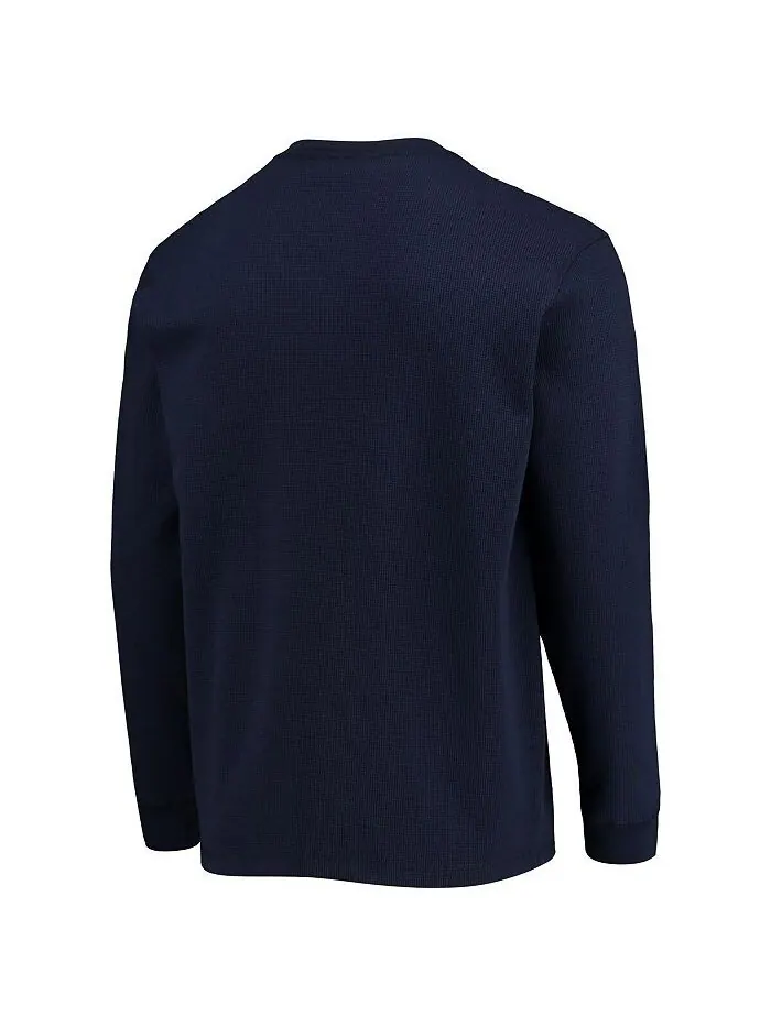 Мужская темно-синяя футболка с длинным рукавом и логотипом Chicago Bears Maverick Thermal Henley — изображение 7 из 9