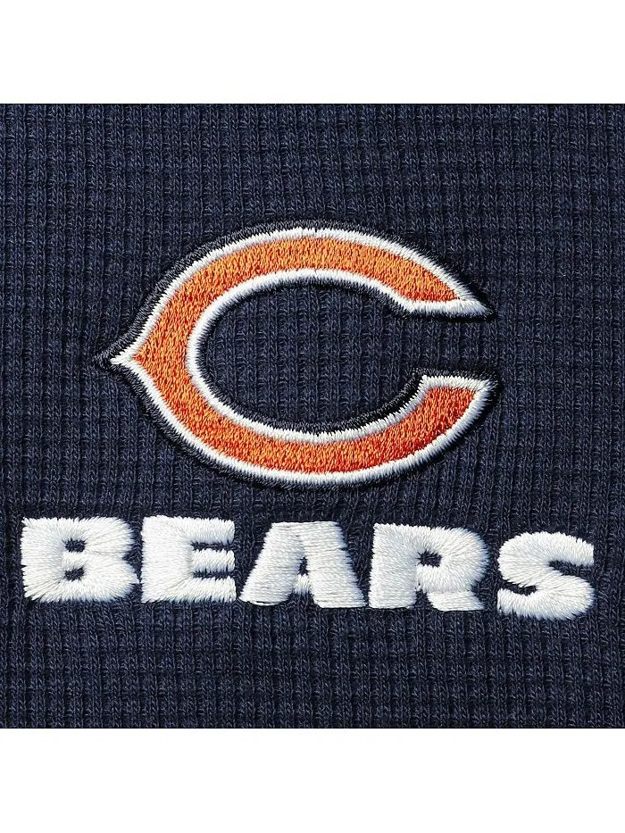 Мужская темно-синяя футболка с длинным рукавом и логотипом Chicago Bears Maverick Thermal Henley — изображение 9 из 9