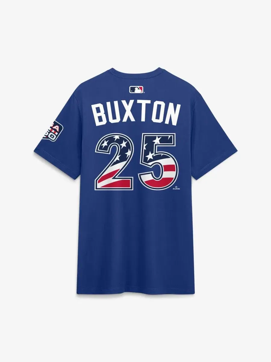 Футболка с коротким рукавом с именем и номером Byron Buxton Nike — изображение 3 из 3, синий