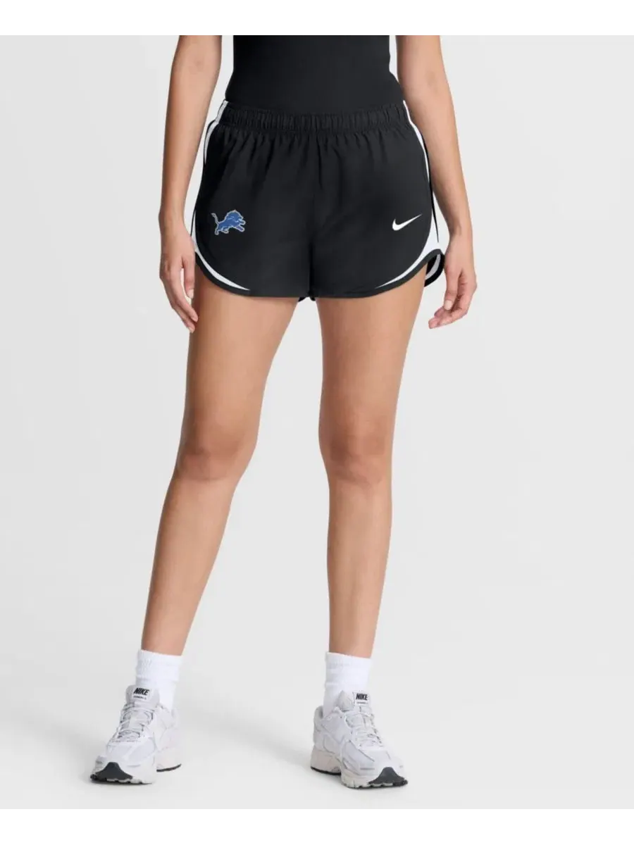 Шорты женские с технологией Dri-FIT, с принтом, Detroit Lions Tempo Nike