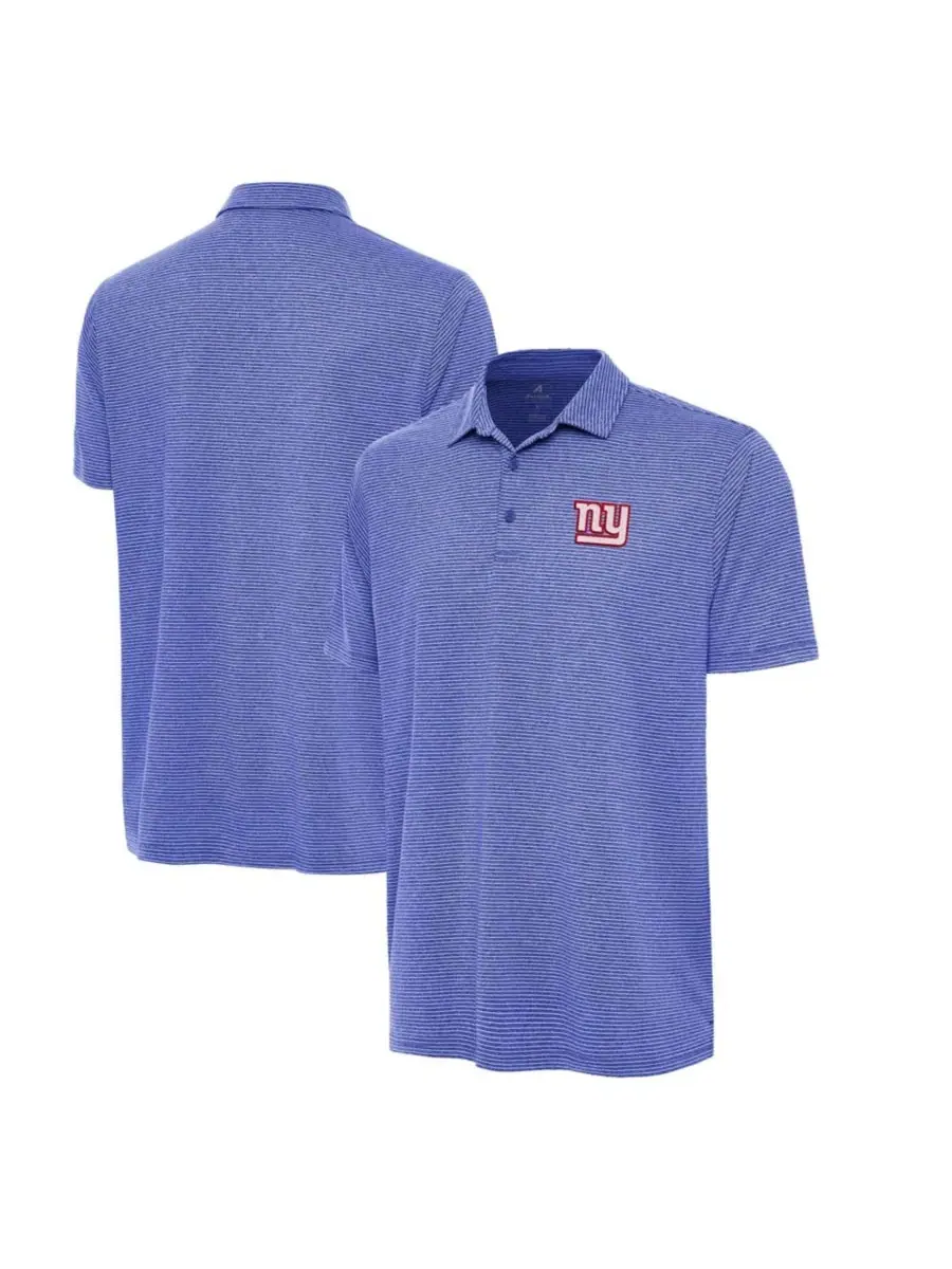 Поло с принтом команды New York Giants, с коротким рукавом, Heather Royal Antigua