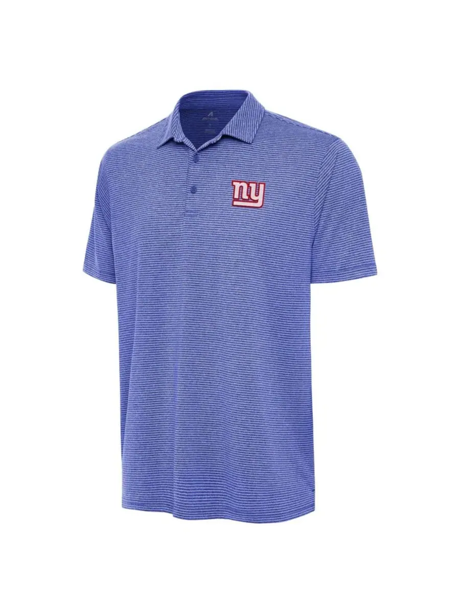Поло с принтом команды New York Giants, с коротким рукавом, Heather Royal Antigua — изображение 2 из 3, синий