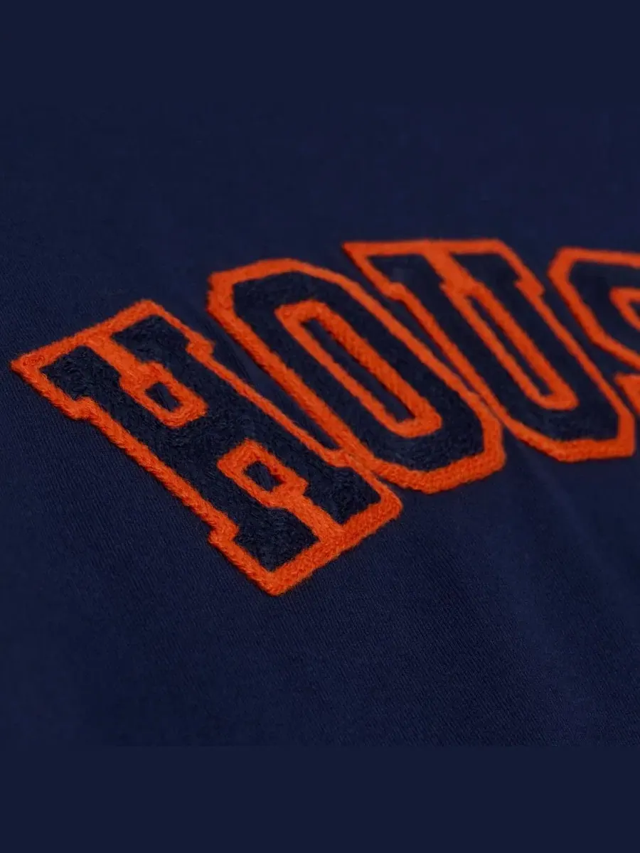 Футболка с длинным рукавом из хлопка с вышивкой Houston Astros Mitchell & Ness — изображение 2 из 5, темно-синий