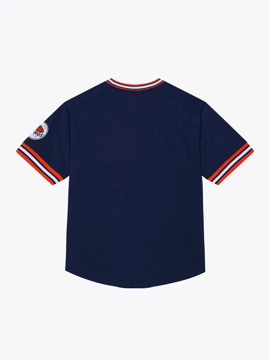 Футболка с длинным рукавом из хлопка с вышивкой Houston Astros Mitchell & Ness — изображение 5 из 5, темно-синий