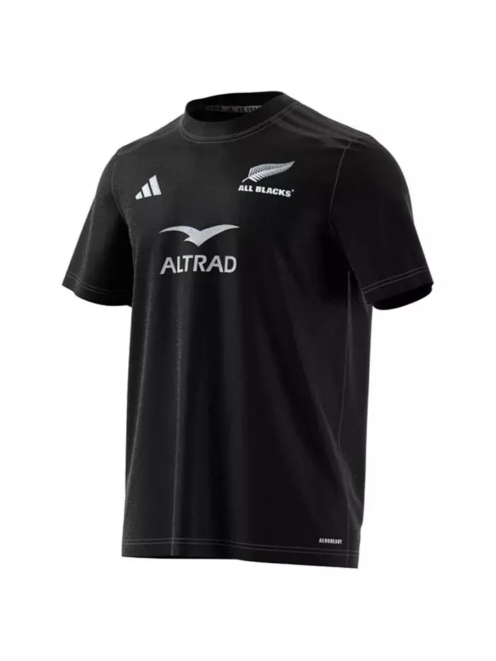Мужская черная футболка New Zealand Rugby 2024/25 AEROREADY adidas — изображение 3 из 4
