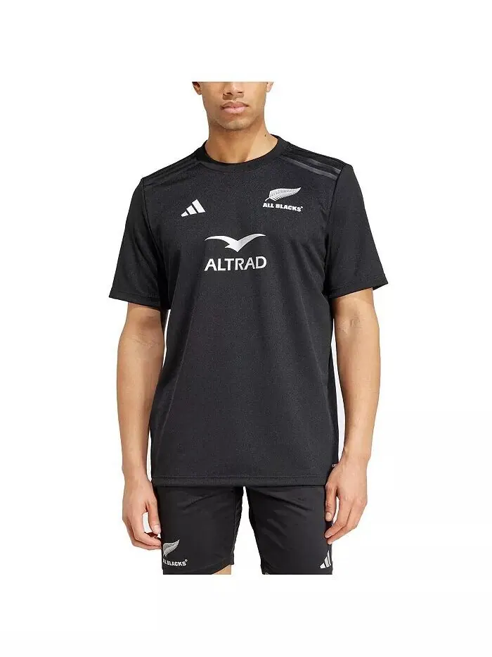 Мужская черная футболка New Zealand Rugby 2024/25 AEROREADY adidas — изображение 4 из 4
