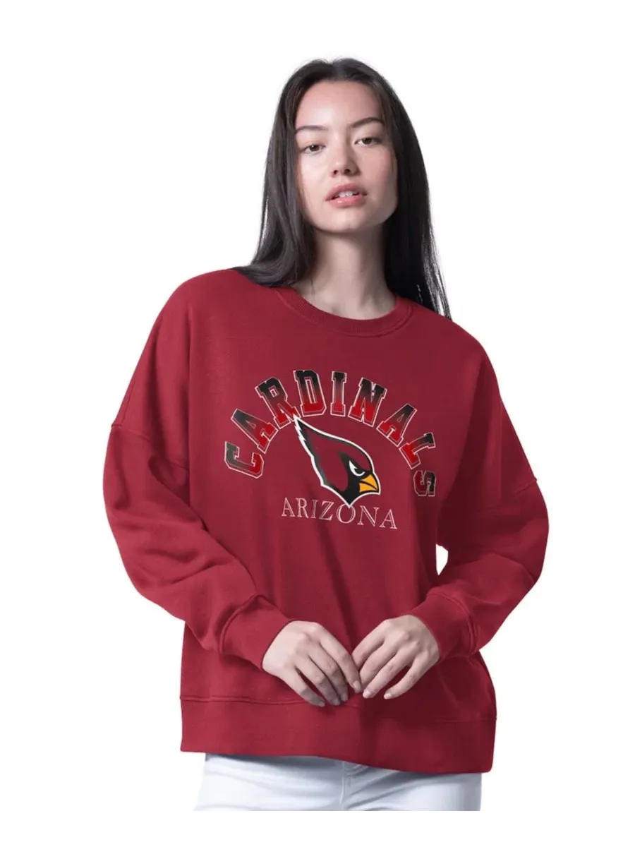Свитшот оверсайз с принтом Arizona Cardinals Feud G-III 4Her by Carl Banks
