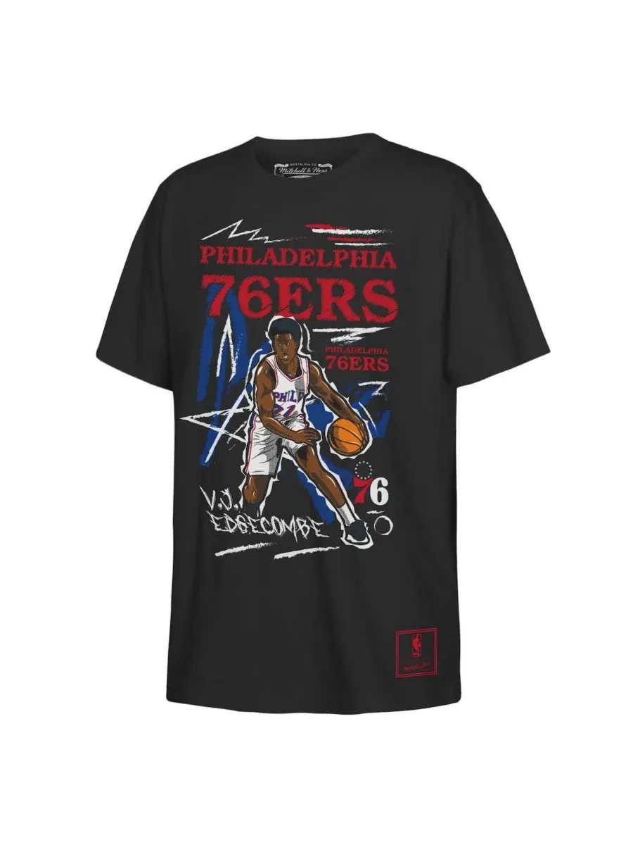 Футболка с принтом VJ Edgecombe Philadelphia 76ers Mitchell & Ness