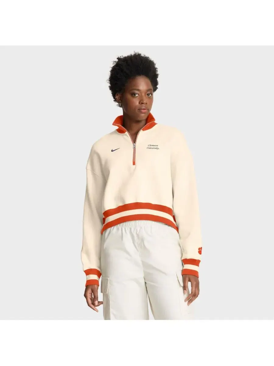 Женский свитшот с полузамком Legacy Clemson Tigers Nike