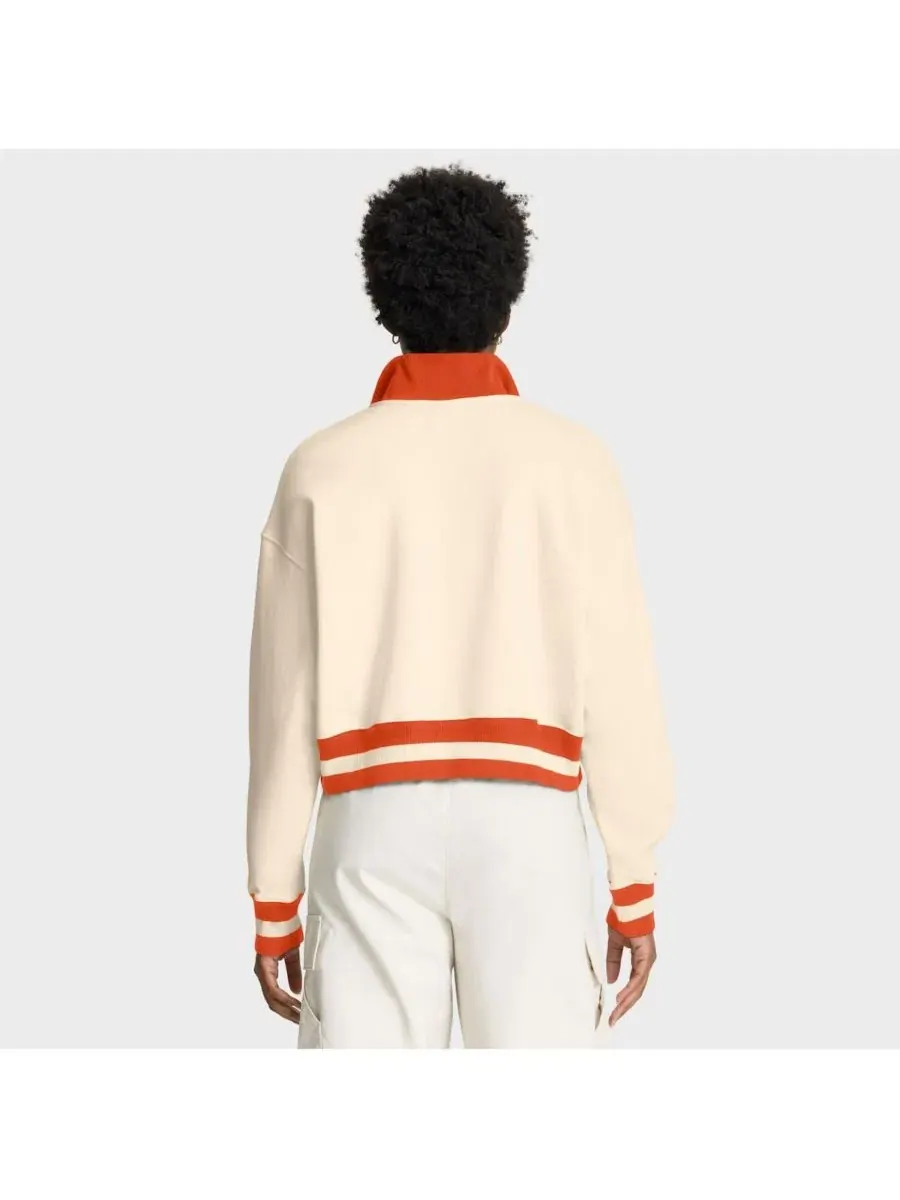 Женский свитшот с полузамком Legacy Clemson Tigers Nike — изображение 2 из 5, кремовый оранжевый