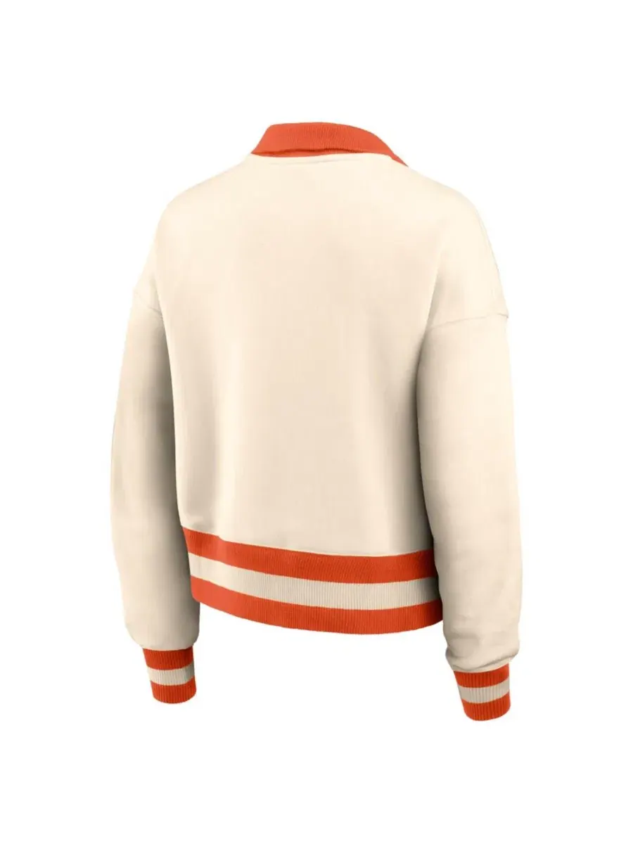 Женский свитшот с полузамком Legacy Clemson Tigers Nike — изображение 5 из 5, кремовый оранжевый