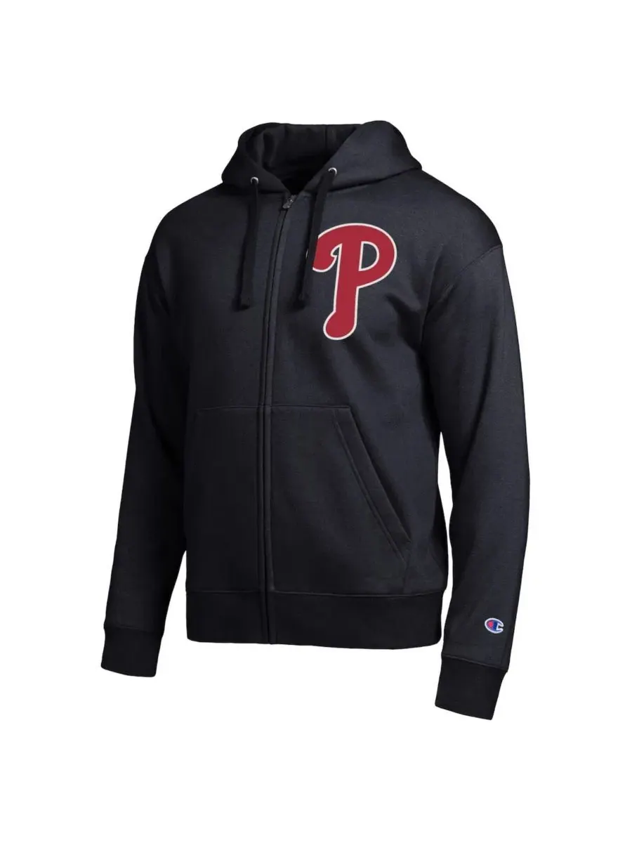 Худи на молнии с принтом Philadelphia Phillies Champion — изображение 2 из 3, черный