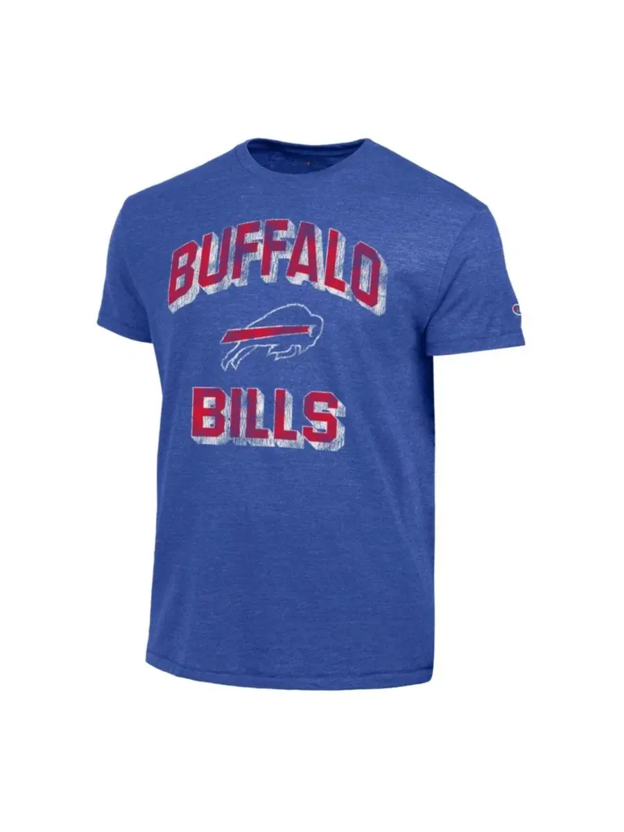 Футболка с принтом Buffalo Bills Ultimate Tri-Blend Champion — изображение 2 из 3, королевский