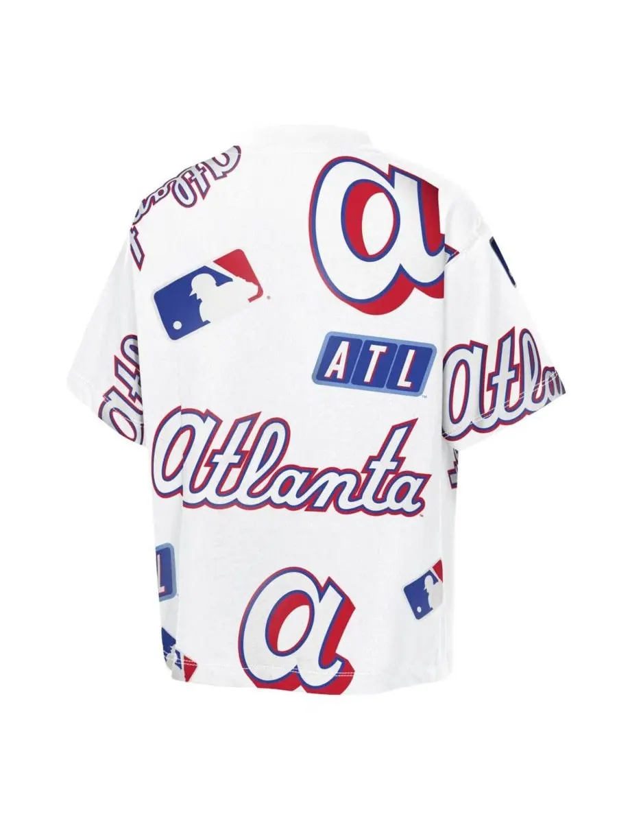 Футболка с принтом Atlanta Braves 2026 City Connect Circus Catch Outerstuff — изображение 2 из 3, белый