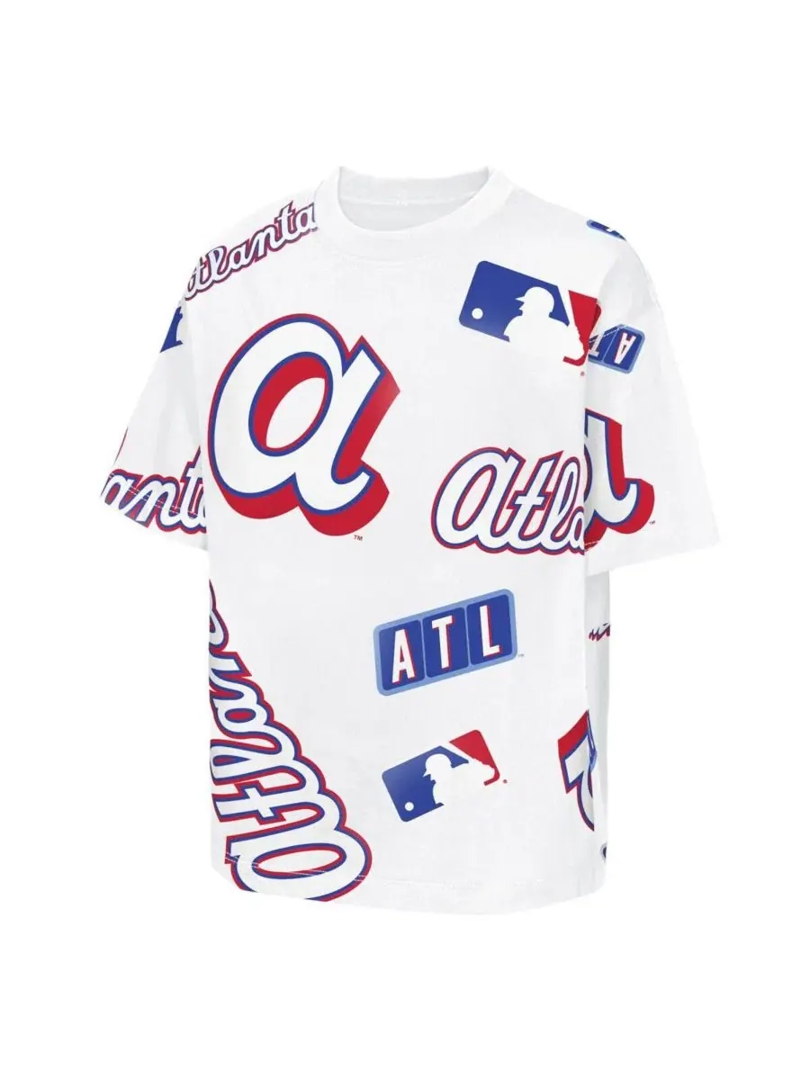 Футболка с принтом Atlanta Braves 2026 City Connect Circus Catch Outerstuff — изображение 3 из 3, белый