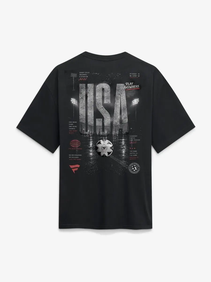 Футболка мужская с принтом USA Streets Of The World Heavyweight Fanatics — изображение 3 из 3, черный