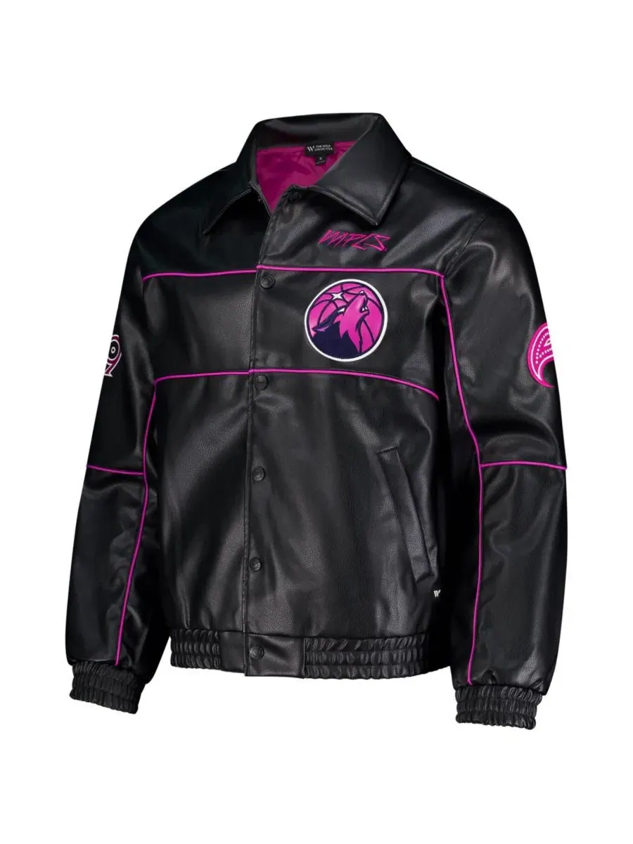 Куртка Minnesota Timberwolves City Edition с принтом The Wild Collective — изображение 2 из 4, черный