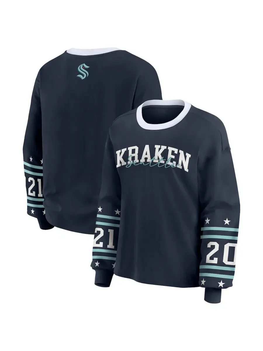Футболка с длинным рукавом с принтом Seattle Kraken WEAR by Erin Andrews