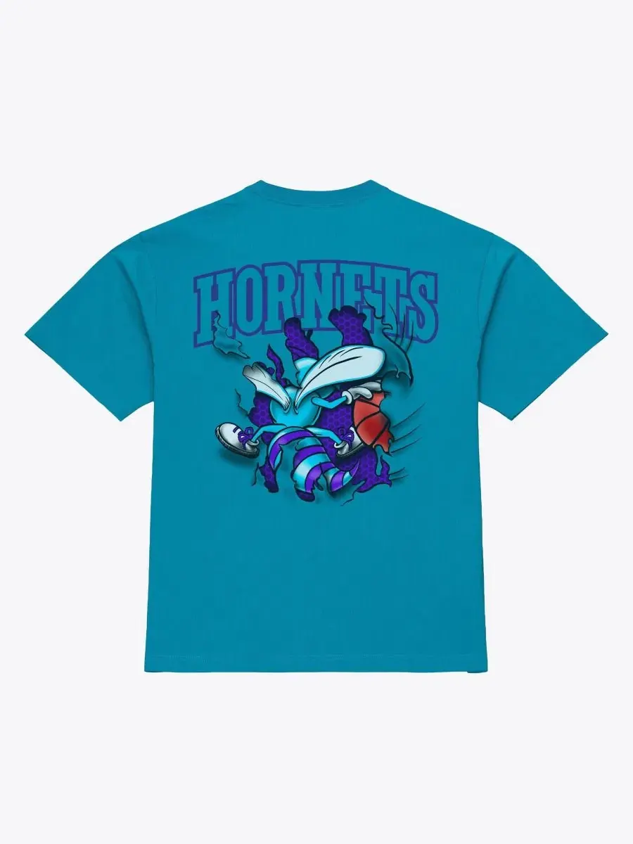 Футболка с принтом Breakthrough Mitchell & Ness — изображение 3 из 3, бирюзовый