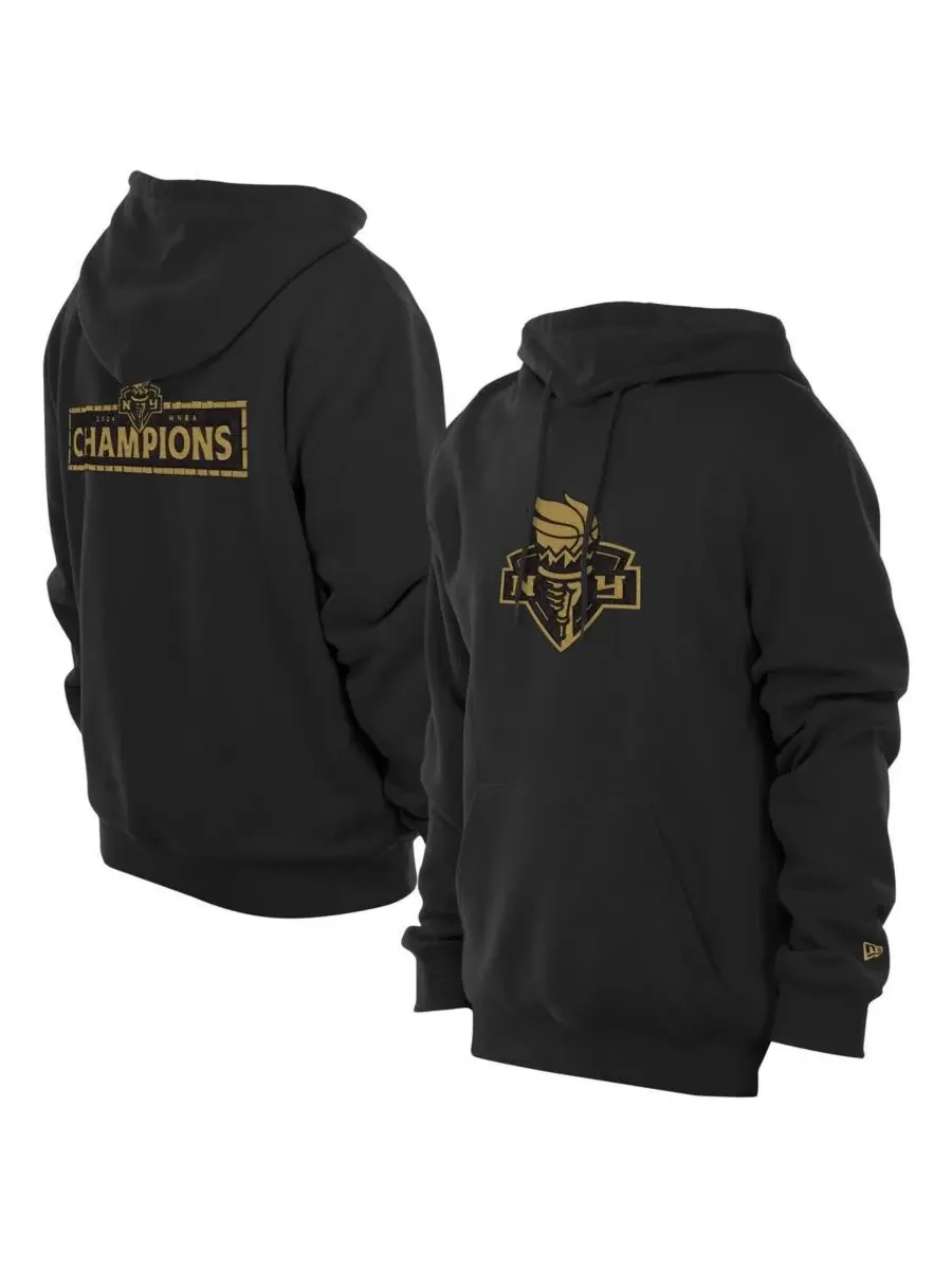New Era Мужская черная толстовка с капюшоном New York Liberty Champions Premium