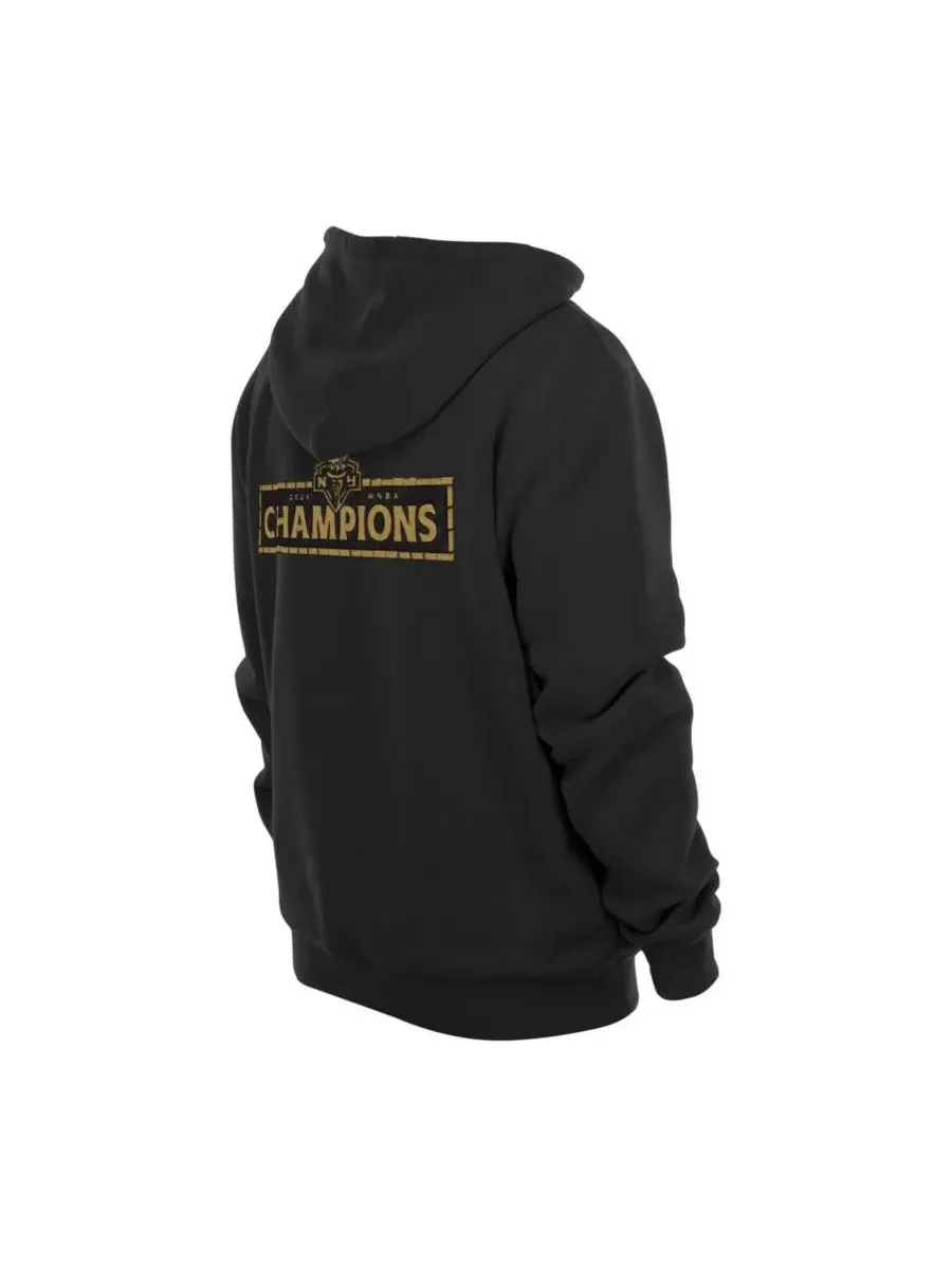 New Era Мужская черная толстовка с капюшоном New York Liberty Champions Premium — изображение 3 из 3, черный