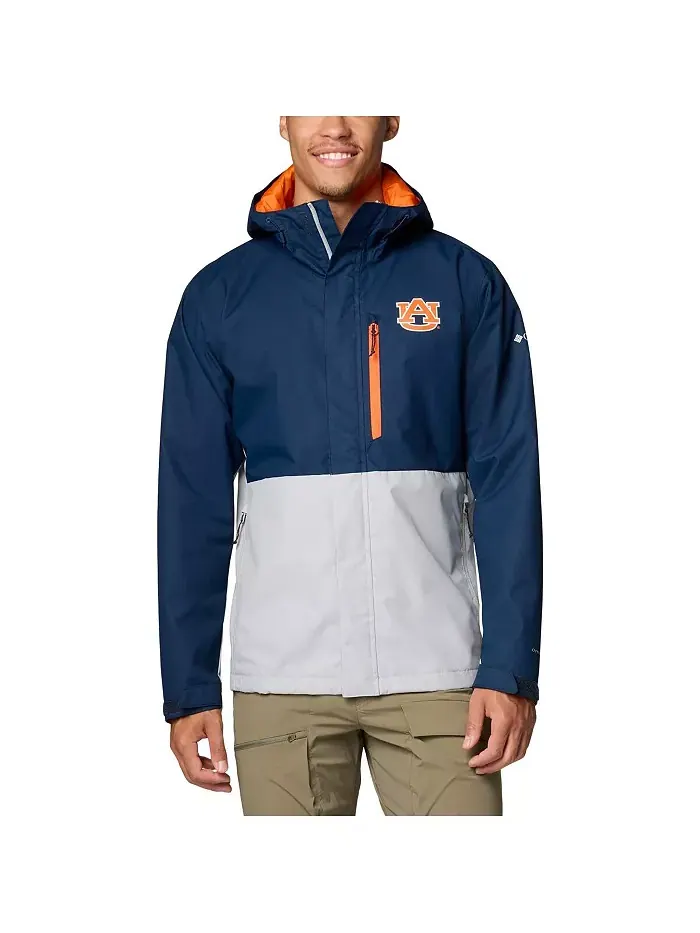 Мужская синяя куртка Auburn Tigers Field Bound Omni-Tech на молнии Columbia