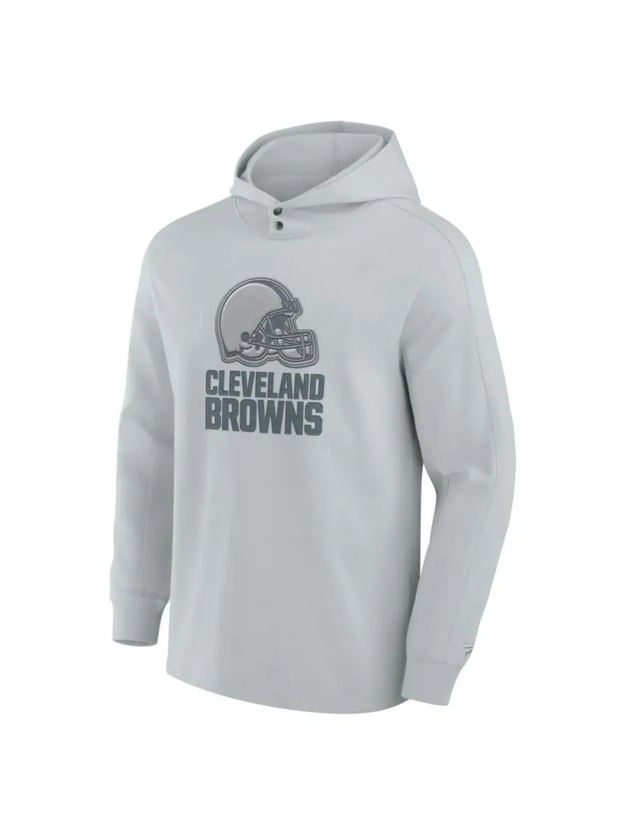 Fanatics Мужская серая толстовка с длинными рукавами Cleveland Browns Elements Blaze Tri-Blend — изображение 3 из 3, серый