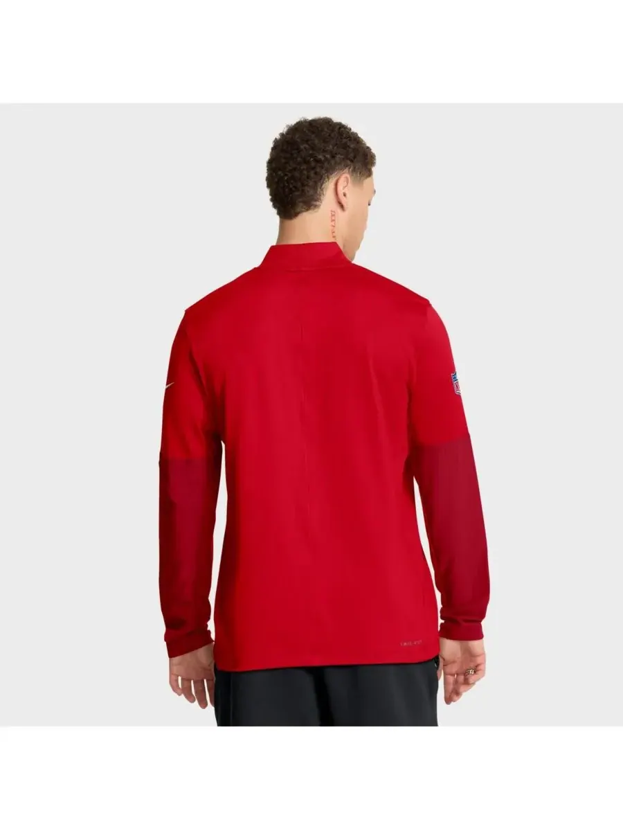 Nike Мужская красная толстовка с капюшоном New England Patriots Sideline Dri-FIT с — изображение 2 из 5, красный