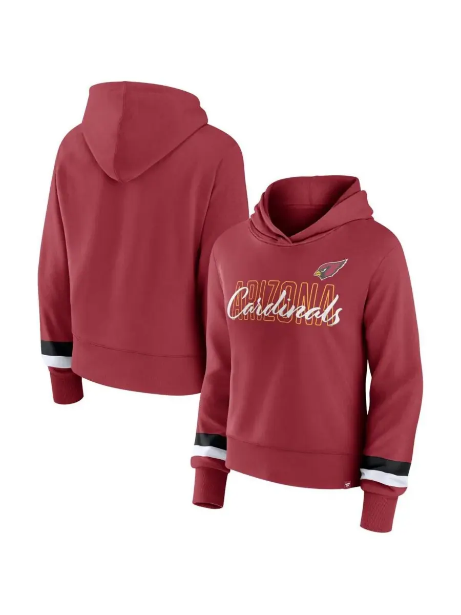 Женская толстовка с капюшоном Cardinal Arizona Cardinals Over Under Fanatics