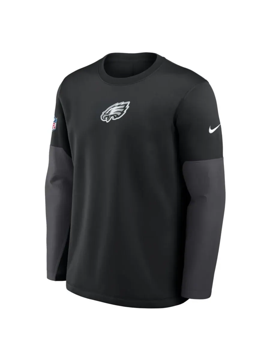 Nike Мужская черная футболка с длинным рукавом Philadelphia Eagles Sideline Scripted to Win — изображение 5 из 5, черный