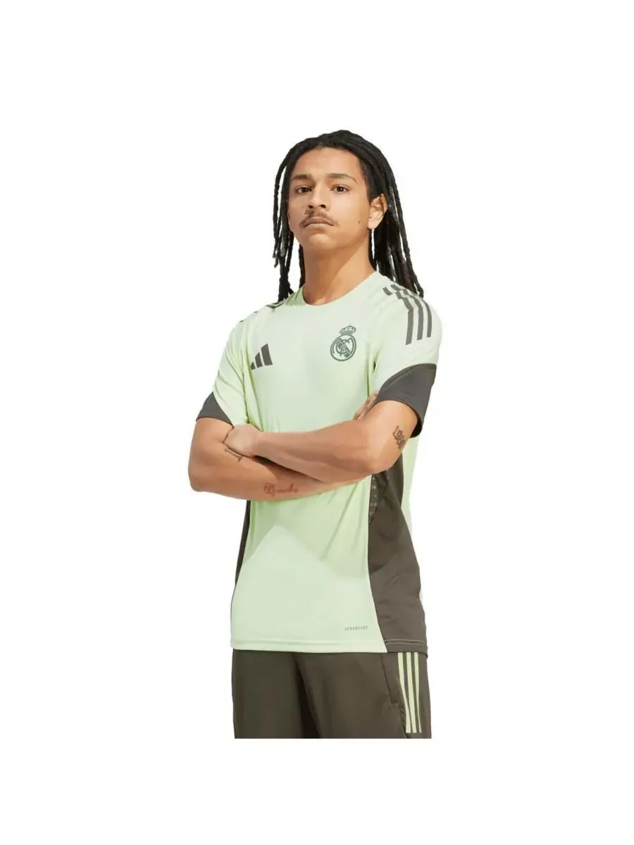 Adidas Мужская зеленая тренировочная футболка Real Madrid AEROREADY сезона 2025/26