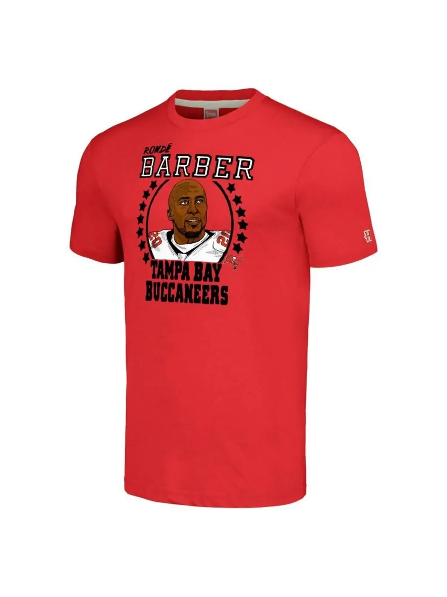 Homage Мужская футболка Ronde Barber HeatheRed Red Tampa Bay Buccaneers Caricature RetiRed Player — изображение 3 из 3