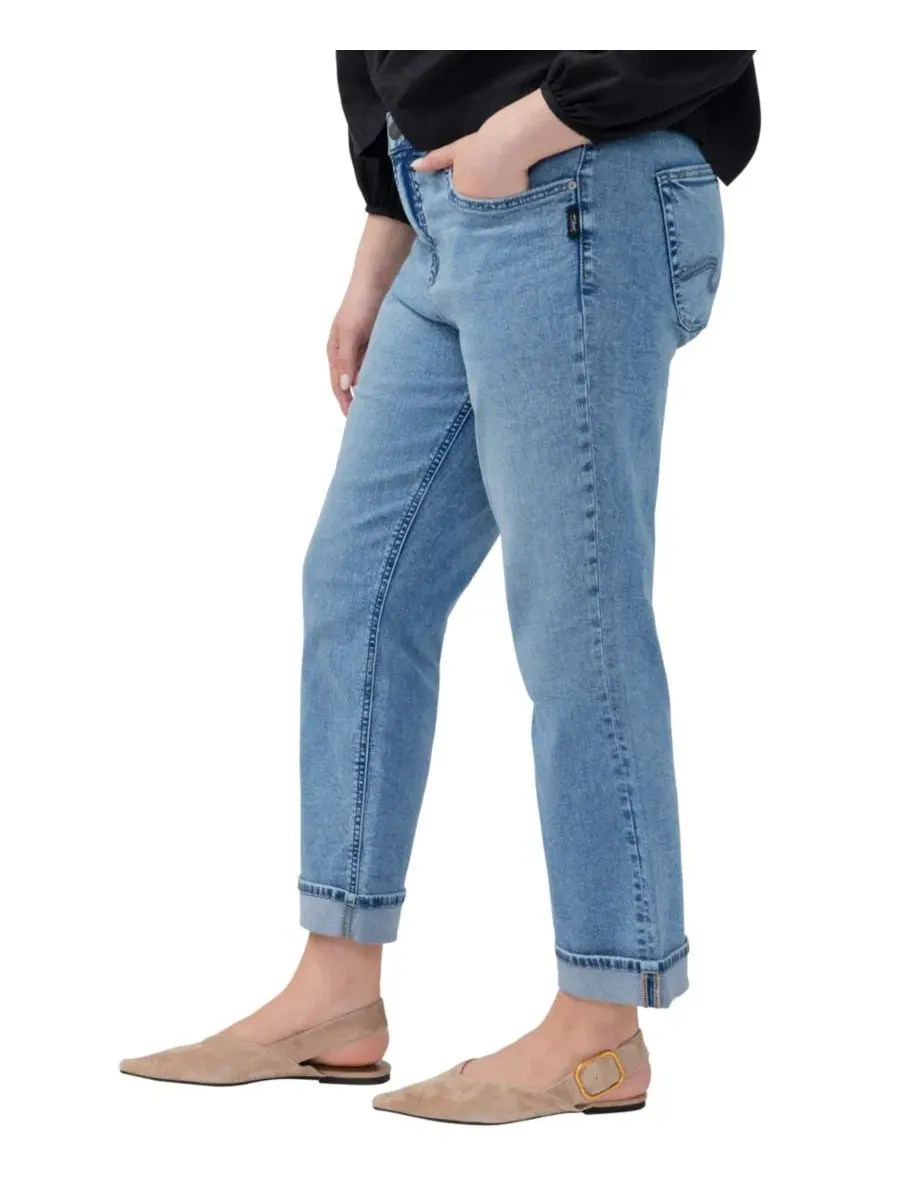 Джинсы прямого кроя с высокой посадкой Avery Plus Size Silver Jeans Co., Bluebelle — изображение 3 из 10