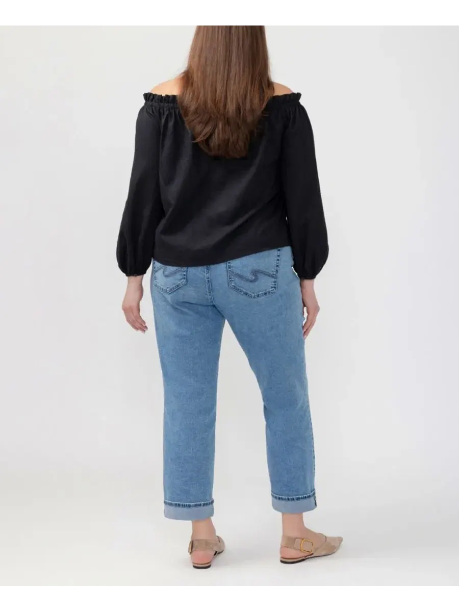Джинсы прямого кроя с высокой посадкой Avery Plus Size Silver Jeans Co., Bluebelle — изображение 6 из 10