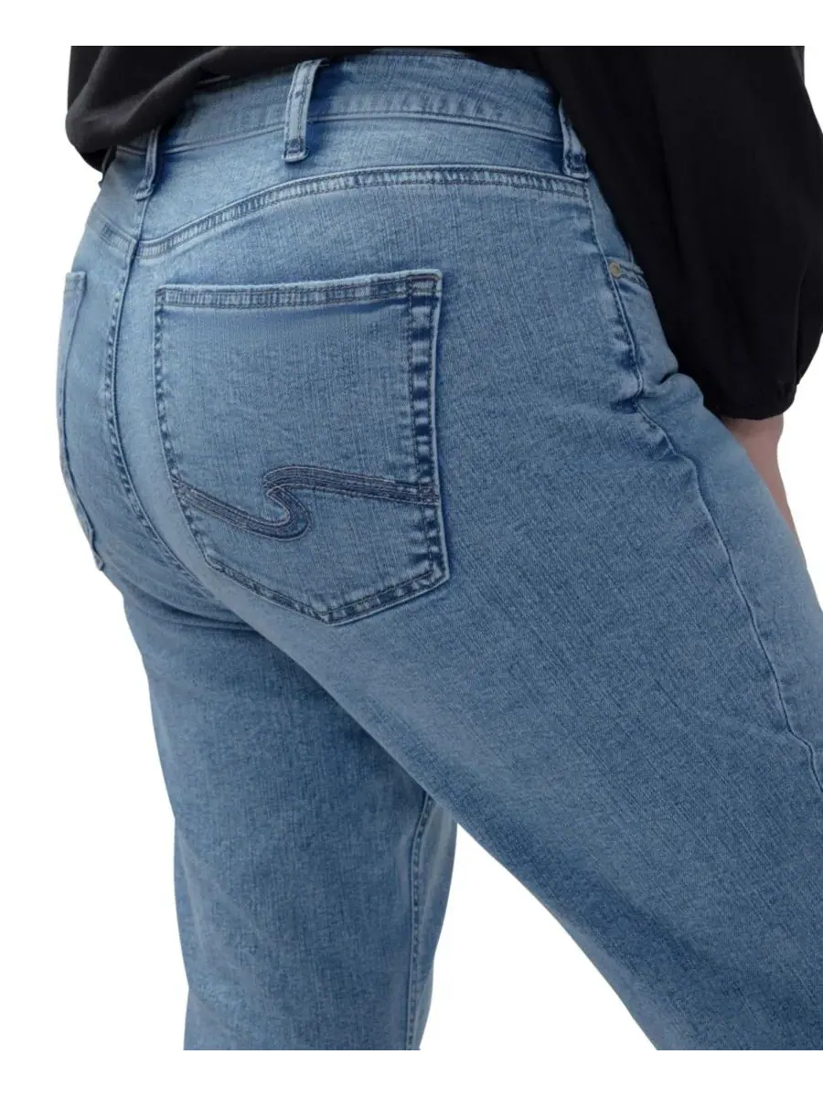 Джинсы прямого кроя с высокой посадкой Avery Plus Size Silver Jeans Co., Bluebelle — изображение 8 из 10