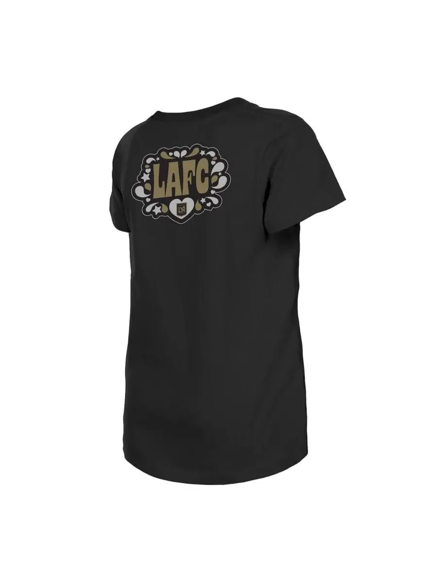 New Era Футболка Big Girls Black LAFC Bubble Heart — изображение 3 из 4, черный