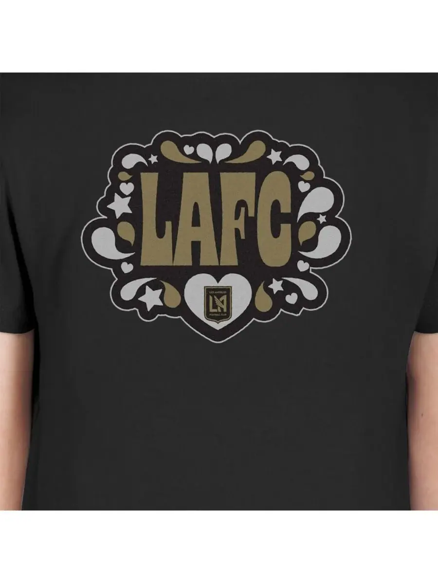 New Era Футболка Big Girls Black LAFC Bubble Heart — изображение 4 из 4, черный