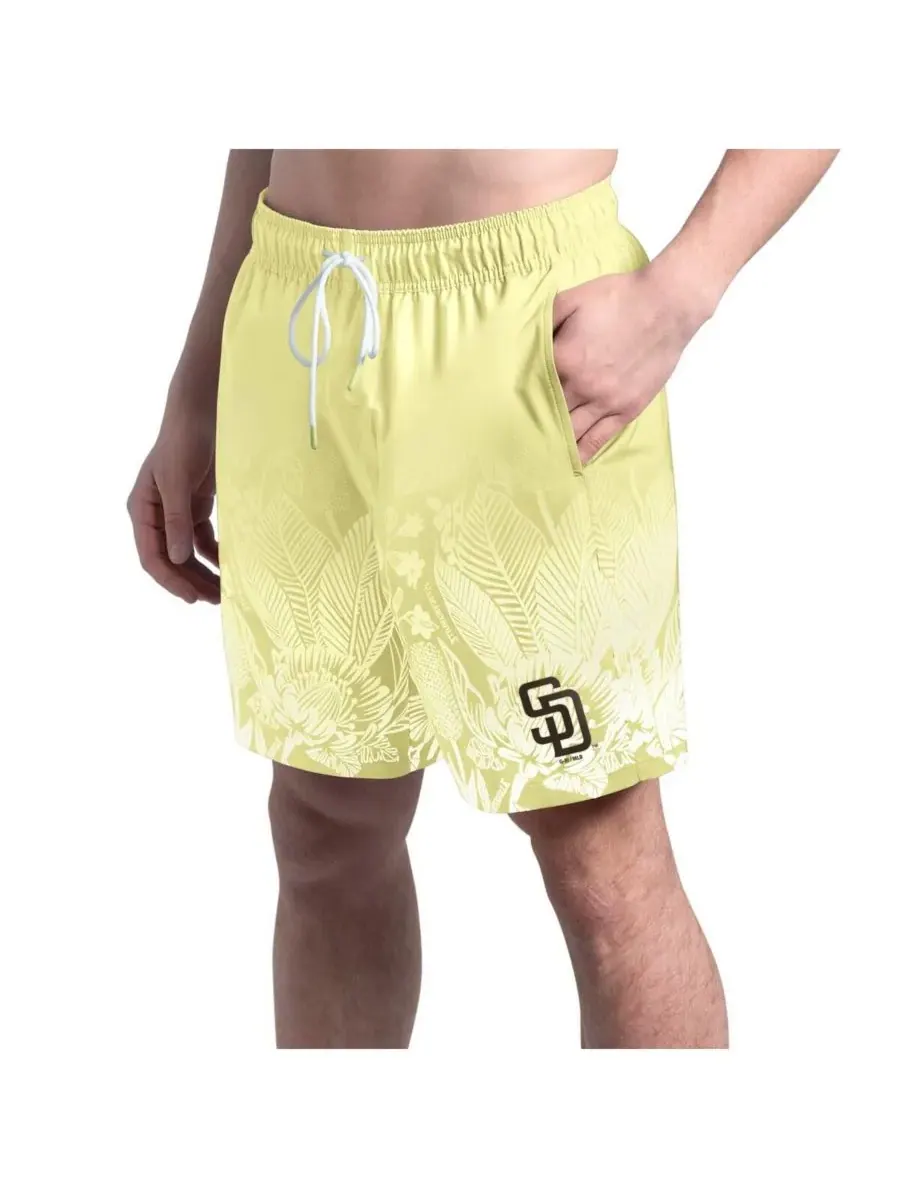 Margaritaville Мужские желтые плавательные шорты San Diego Padres Lagoon Fiesta