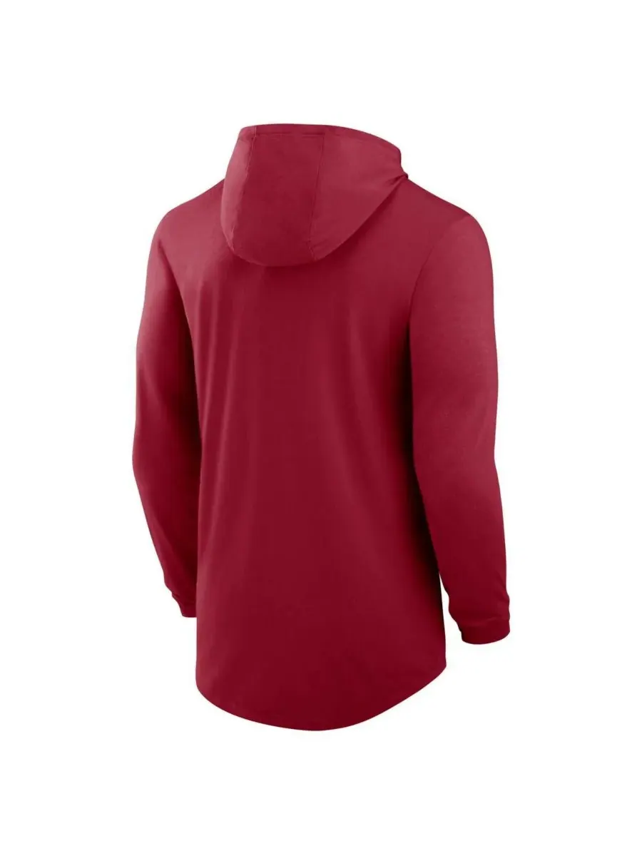 Nike Мужская толстовка с длинными рукавами Crimson Alabama Crimson Tide Legacy Tri-Blend Dri-FIT — изображение 3 из 3