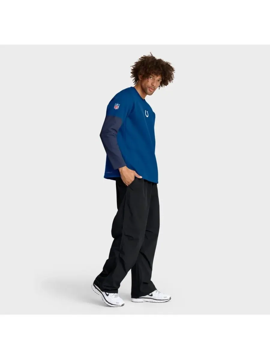 Мужская футболка с длинным рукавом Royal Indianapolis Colts Sideline Coach Therma-FIT Nike — изображение 2 из 5, королевский