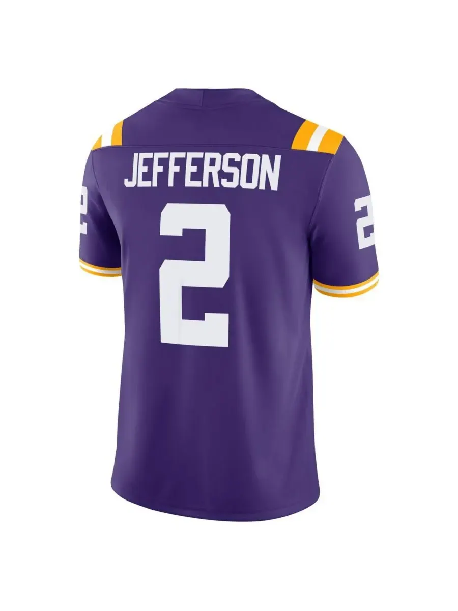 Nike Мужская фиолетовая игровая футболка Джастина Джефферсона из команды LSU Tigers — изображение 3 из 3, фиолетовый