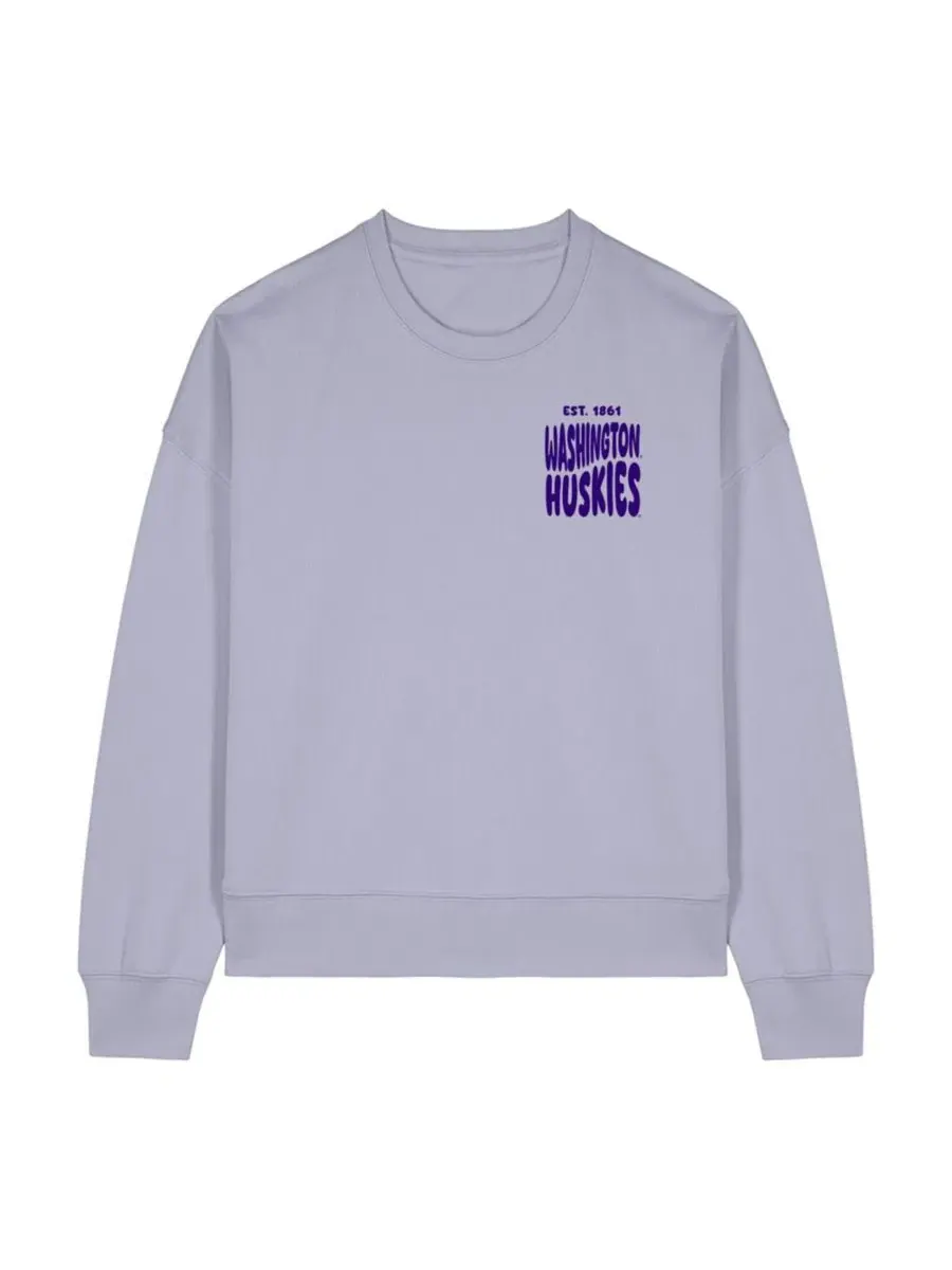Свитшот женский с принтом Washington Huskies Cloud Uscape Apparel — изображение 2 из 4, фиолетовый
