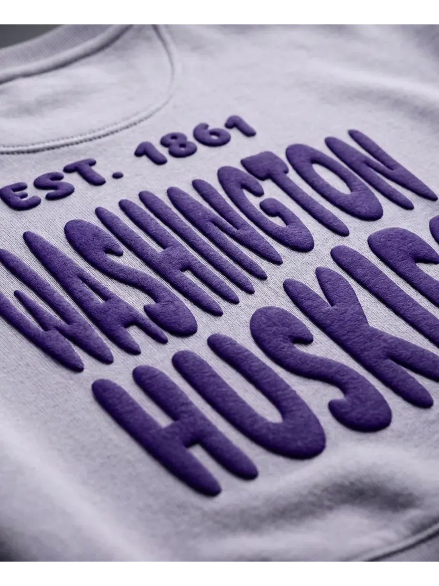 Свитшот женский с принтом Washington Huskies Cloud Uscape Apparel — изображение 4 из 4, фиолетовый