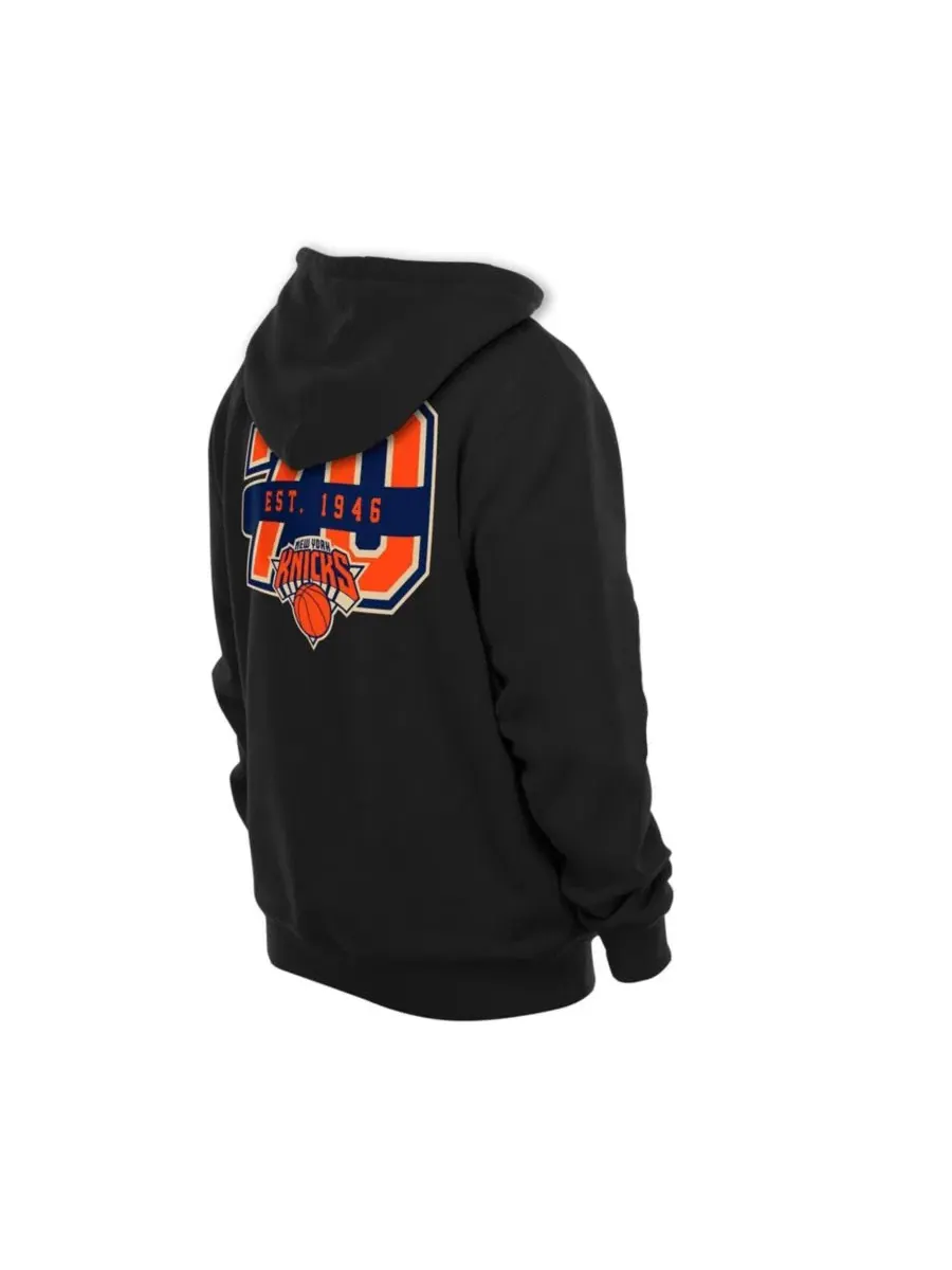 Худи с принтом New York Knicks Front Back Logo New Era — изображение 3 из 4, черный