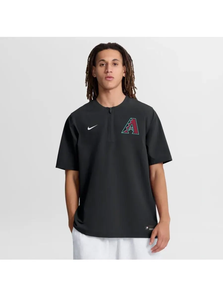 Nike Мужская черная ветровка Arizona Diamondbacks Authentic Collection Dri-FIT с застежкой-молнией